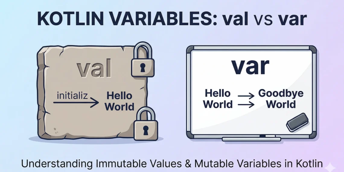 Kotlin Variables val vs var