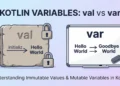 Kotlin Variables val vs var
