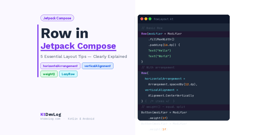 Row in Jetpack Compose: 5 Essential Layout Tips