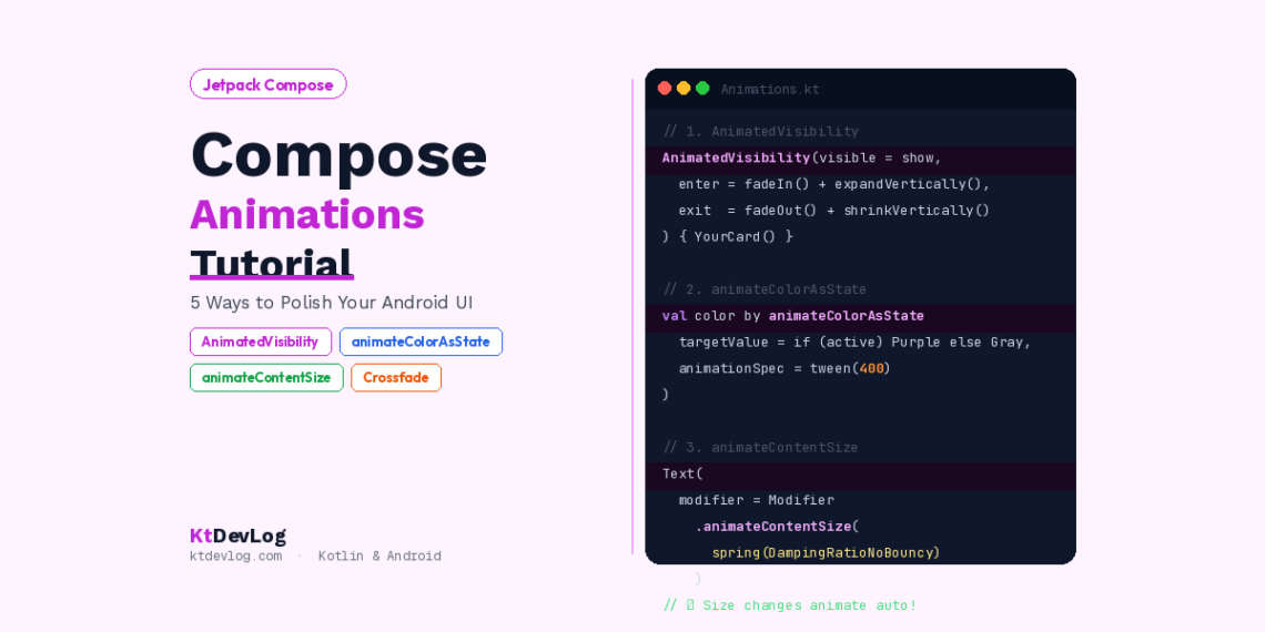 Jetpack Compose animations tutorial