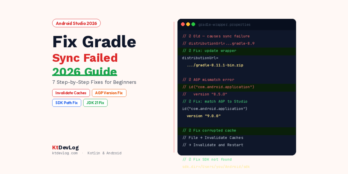 Fix Gradle Sync Failed in Android Studio