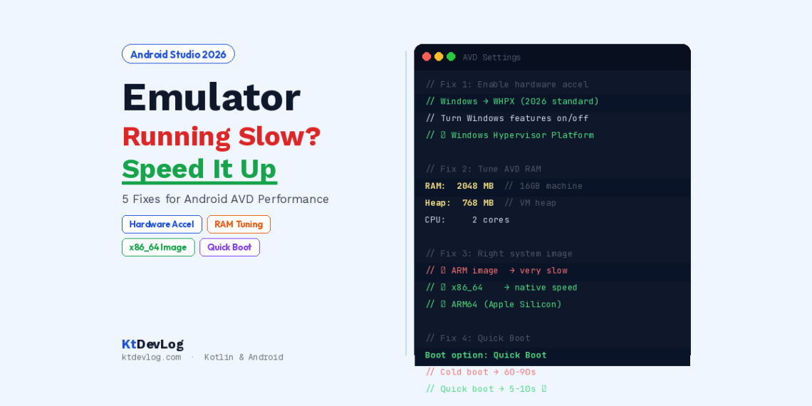 android studio emulator running slow