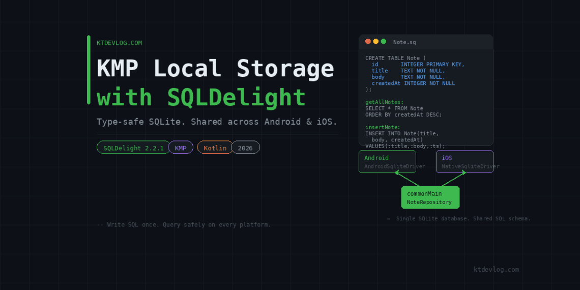 KMP Local Storage with SQLDelight: 2026 Setup Guide