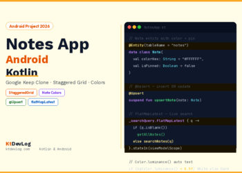 notes app android studio kotlin